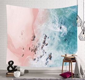 Blue ocean tapestry painting