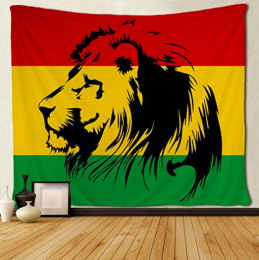 Tapestry Reggae Flag Lion Tapestry Hippie Art Wall Hanging Tablecloth