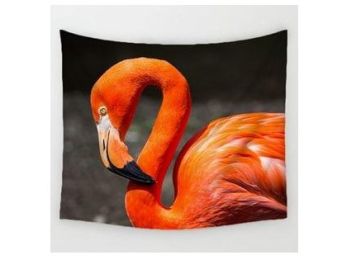 Flamingo cotton linen hanging painting tapestry