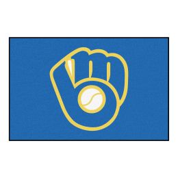 MLB - Milwaukee Brewers "Glove" Starter Rug 19"x30"