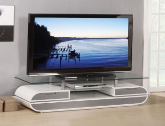 TV Stand in White & Gray 91142