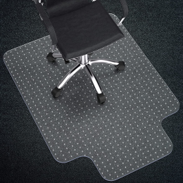 48"x36" Clear Rectangle Chair Mat With Lip For Carpet, Odorless, BPA and Phthalate Free