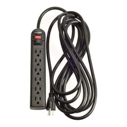 Digital Energy DSS5-0101 6-Outlet Power Strips with 25-Foot Cord, 10 Pack (Black)