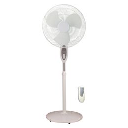 Optimus F-1672WH F-1672 3-Speed 50-Watt 16-In. Portable Oscillating Stand Fan with Remote (White)