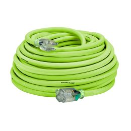 Flexzilla Pro Extension Cord 10/3 AWG SJTW 100' Outdoor Lighted Plug ZillaGreen