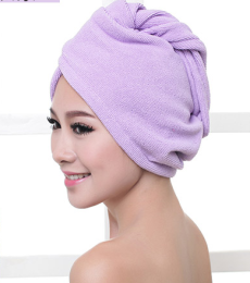 Women's Hair Dryer Cap; Absorbent Dry Hair Towel (Color: Purple)