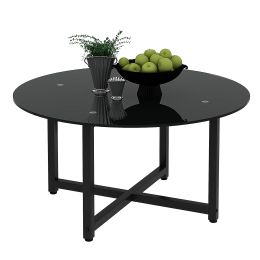 Coffee Table;   Modern Side Center Tables for Living Room;   Living Room Furniture (Color: Black)