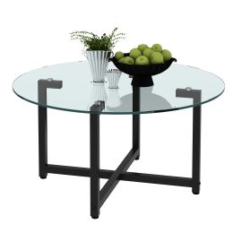 Coffee Table;   Modern Side Center Tables for Living Room;   Living Room Furniture (Color: Transparent)